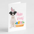 Black White Wirehair Jack Russell Terrier Easter Greeting Cards Pack of 8 Blank Cards with Envelopes Whimsical A7 Size 5x7
