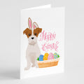 Brown White Wirehair Jack Russell Terrier Easter Greeting Cards Pack of 8 Blank Cards with Envelopes Whimsical A7 Size 5x7
