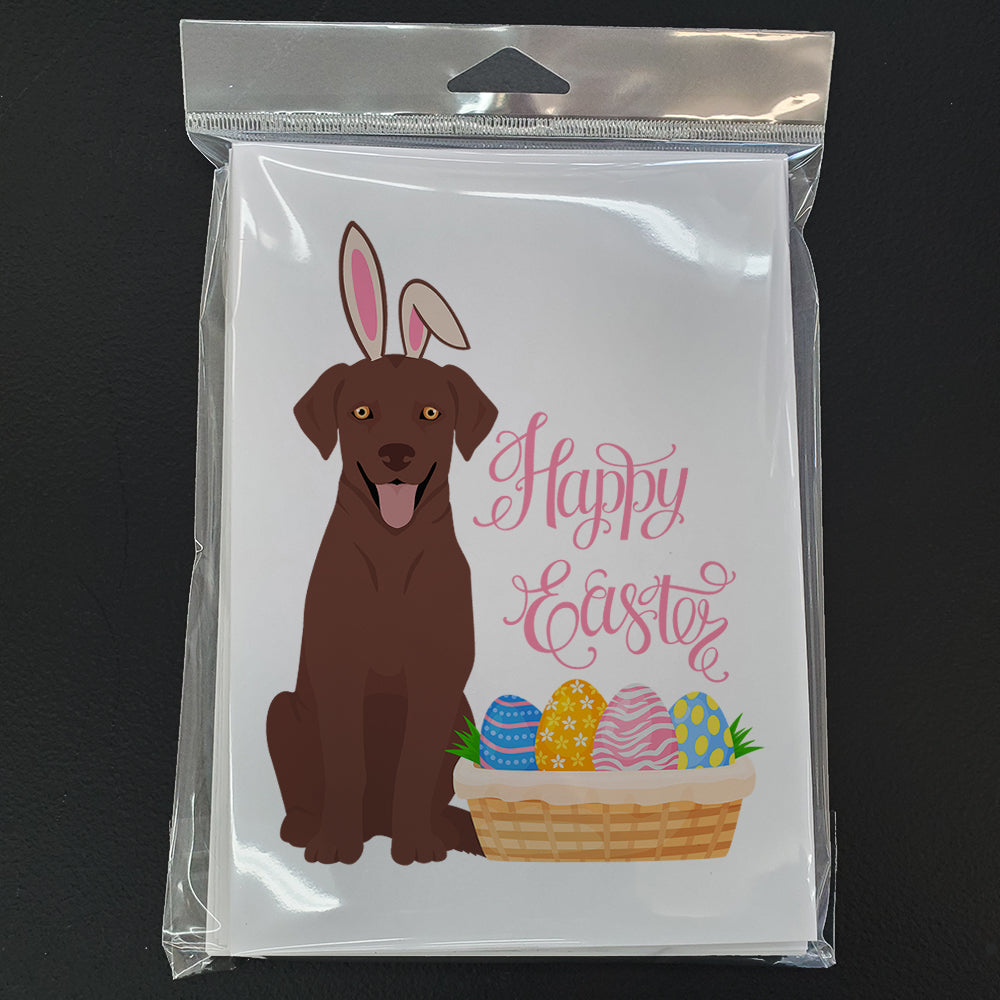 Chocolate Labrador Retriever Easter Greeting Cards Pack of 8 Blank Cards with Envelopes Whimsical A7 Size 5x7