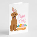 Red Fox Labrador Retriever Easter Greeting Cards Pack of 8 Blank Cards with Envelopes Whimsical A7 Size 5x7