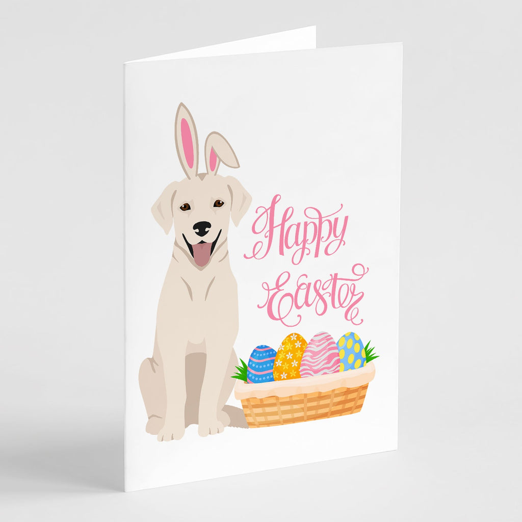 White Cream Labrador Retriever Easter Greeting Cards Pack of 8 Blank Cards with Envelopes Whimsical A7 Size 5x7