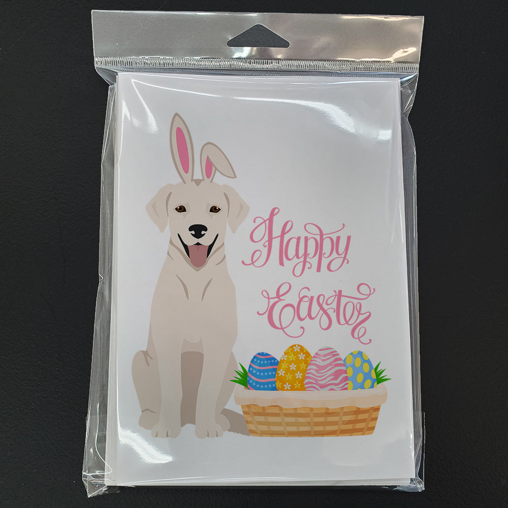 White Cream Labrador Retriever Easter Greeting Cards Pack of 8 Blank Cards with Envelopes Whimsical A7 Size 5x7