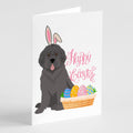 Grey Newfoundland Easter Greeting Cards Pack of 8 Blank Cards with Envelopes Whimsical A7 Size 5x7