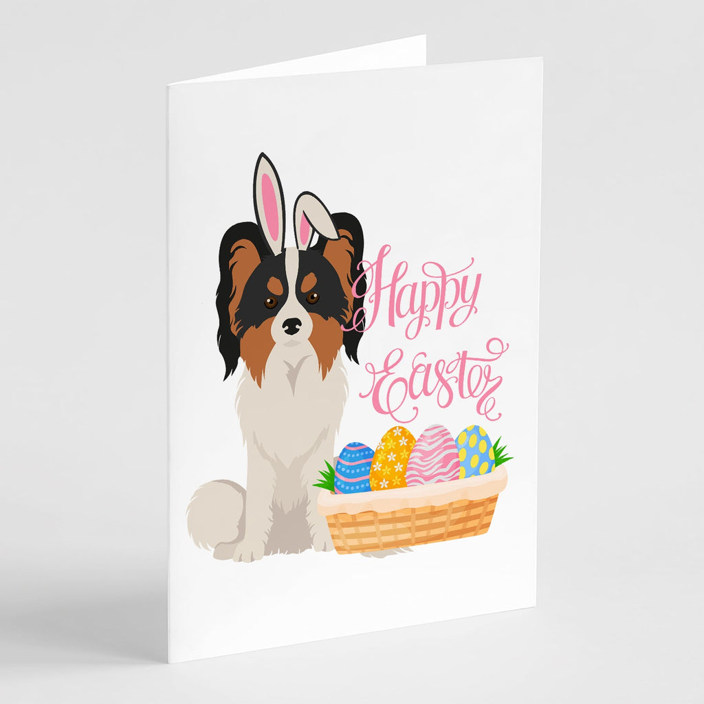 Tricolor Papillon Easter Greeting Cards Pack of 8 Blank Cards with Envelopes Whimsical A7 Size 5x7