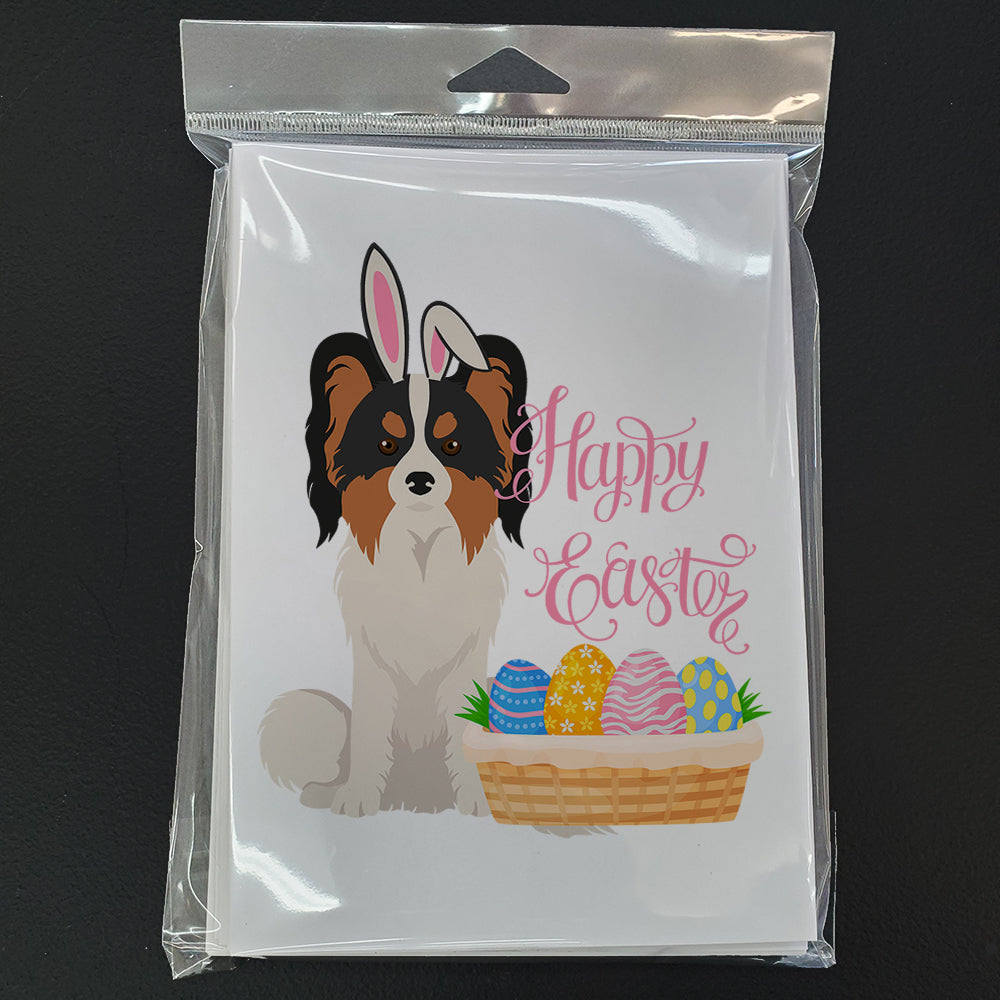 Tricolor Papillon Easter Greeting Cards Pack of 8 Blank Cards with Envelopes Whimsical A7 Size 5x7