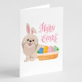 White Pekingese Easter Greeting Cards Pack of 8 Blank Cards with Envelopes Whimsical A7 Size 5x7
