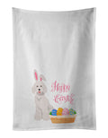 Standard White Poodle Easter Kitchen Towel Set of 2 White Dish Towels Decorative Bathroom Hand towel for Hand, Face, Hair, Yoga, Tea, Dishcloth, 19 X 28", White