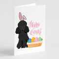 Toy Black Poodle Easter Greeting Cards Pack of 8 Blank Cards with Envelopes Whimsical A7 Size 5x7