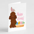 Toy Red Poodle Easter Greeting Cards Pack of 8 Blank Cards with Envelopes Whimsical A7 Size 5x7