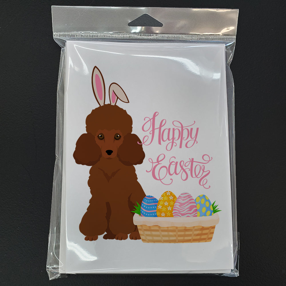 Toy Red Poodle Easter Greeting Cards Pack of 8 Blank Cards with Envelopes Whimsical A7 Size 5x7
