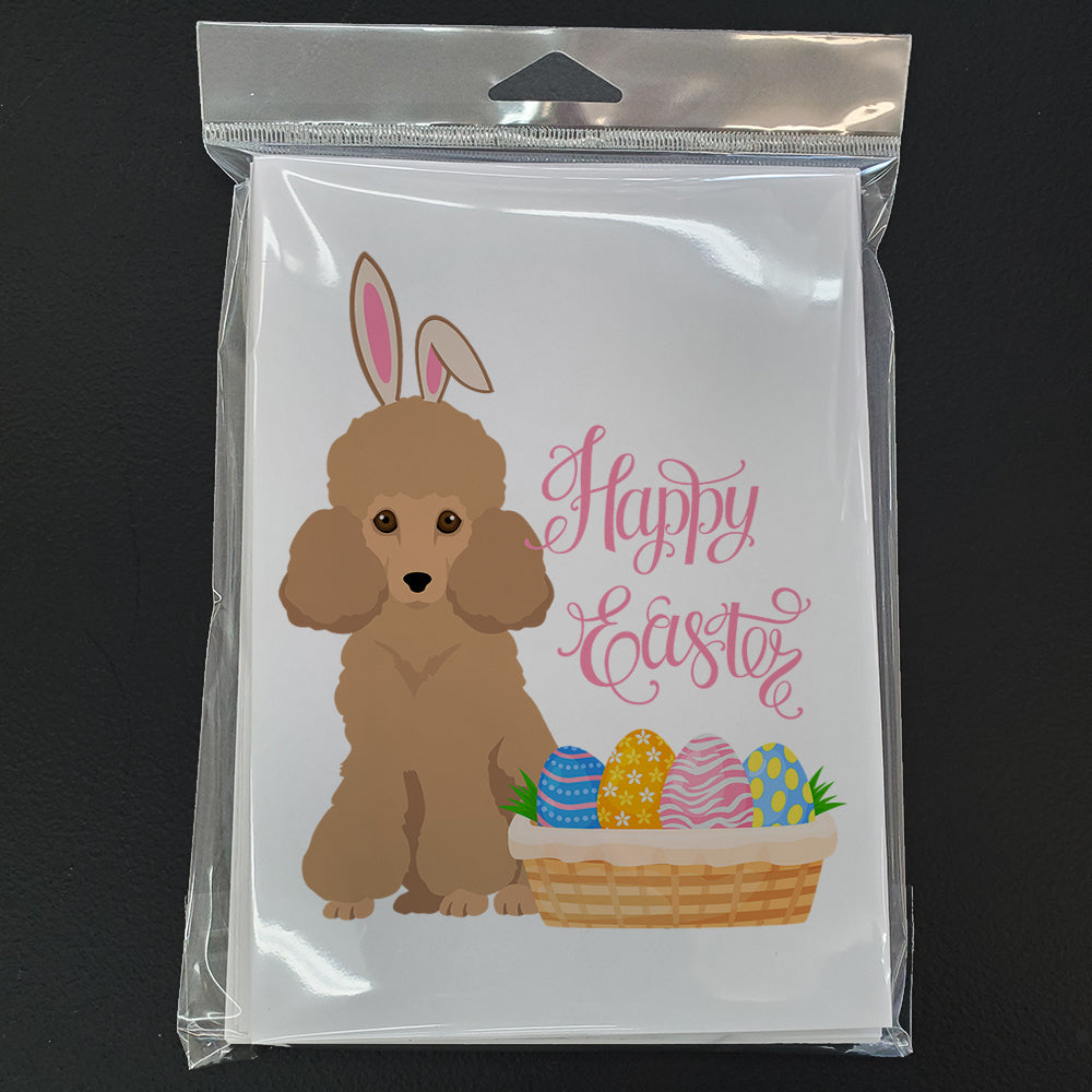 Toy Apricot Poodle Easter Greeting Cards Pack of 8 Blank Cards with Envelopes Whimsical A7 Size 5x7