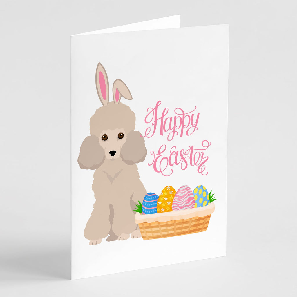 Toy Cream Poodle Easter Greeting Cards Pack of 8 Blank Cards with Envelopes Whimsical A7 Size 5x7