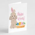 Toy Cream Poodle Easter Greeting Cards Pack of 8 Blank Cards with Envelopes Whimsical A7 Size 5x7