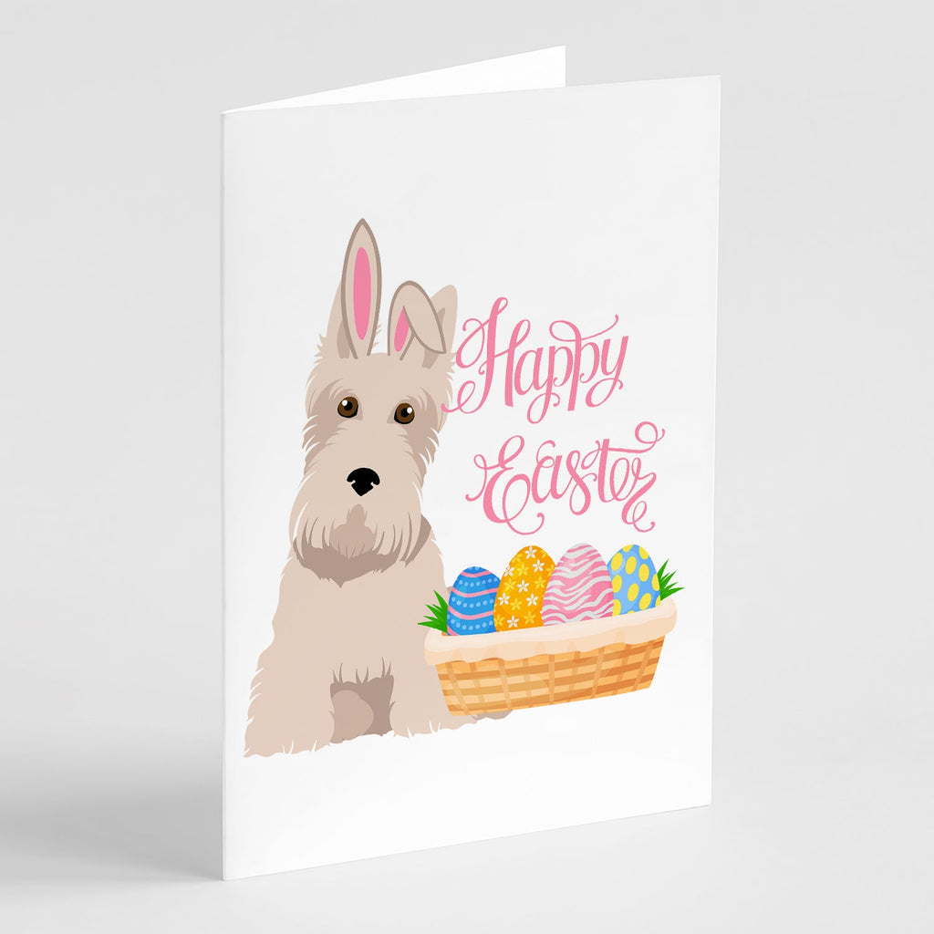Wheaten Scottish Terrier Easter Greeting Cards Pack of 8 Blank Cards with Envelopes Whimsical A7 Size 5x7