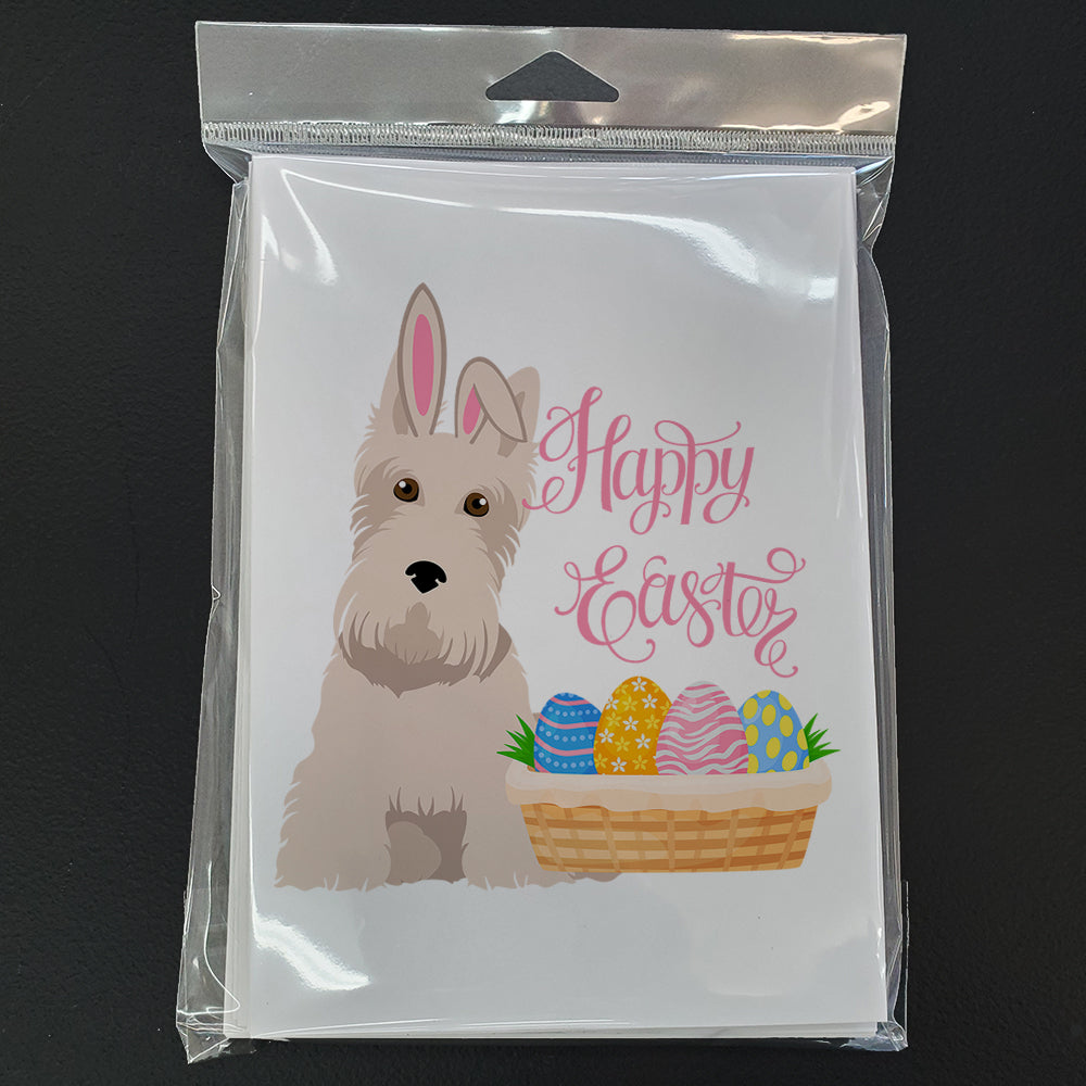 Wheaten Scottish Terrier Easter Greeting Cards Pack of 8 Blank Cards with Envelopes Whimsical A7 Size 5x7