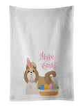 Gold and White Shih Tzu Easter Kitchen Towel Set of 2 White Dish Towels Decorative Bathroom Hand towel for Hand, Face, Hair, Yoga, Tea, Dishcloth, 19 X 28", White