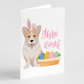 Fawn Cardigan Corgi Easter Greeting Cards Pack of 8 Blank Cards with Envelopes Whimsical A7 Size 5x7