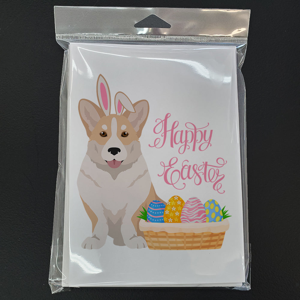 Fawn Cardigan Corgi Easter Greeting Cards Pack of 8 Blank Cards with Envelopes Whimsical A7 Size 5x7