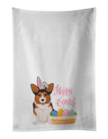 Sable Pembroke Corgi Easter Kitchen Towel Set of 2 White Dish Towels Decorative Bathroom Hand towel for Hand, Face, Hair, Yoga, Tea, Dishcloth, 19 X 28", White