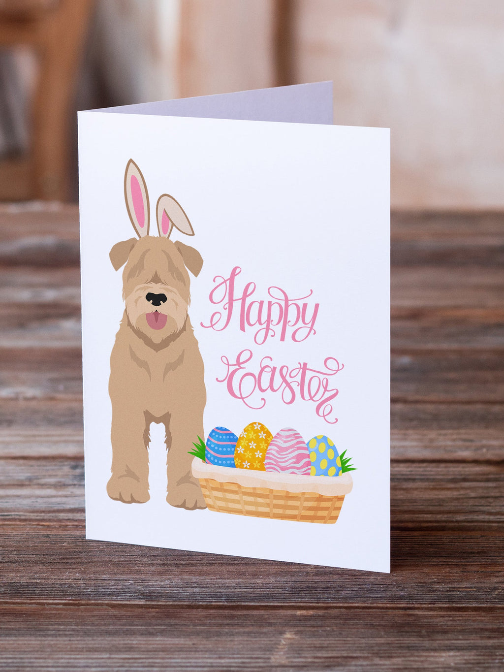 Red Wheaten Terrier Easter Greeting Cards Pack of 8 Blank Cards with Envelopes Whimsical A7 Size 5x7