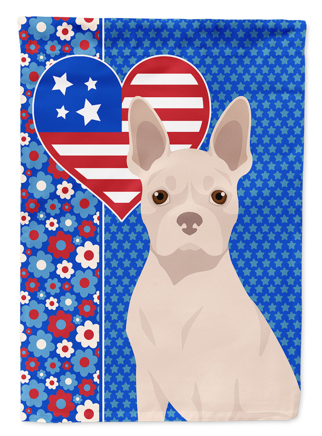 White Boston Terrier USA American House Flag 28x40 Porch Sleeve Pole Decorative Outside Yard Banner Artwork Wall Hanging, Polyester
