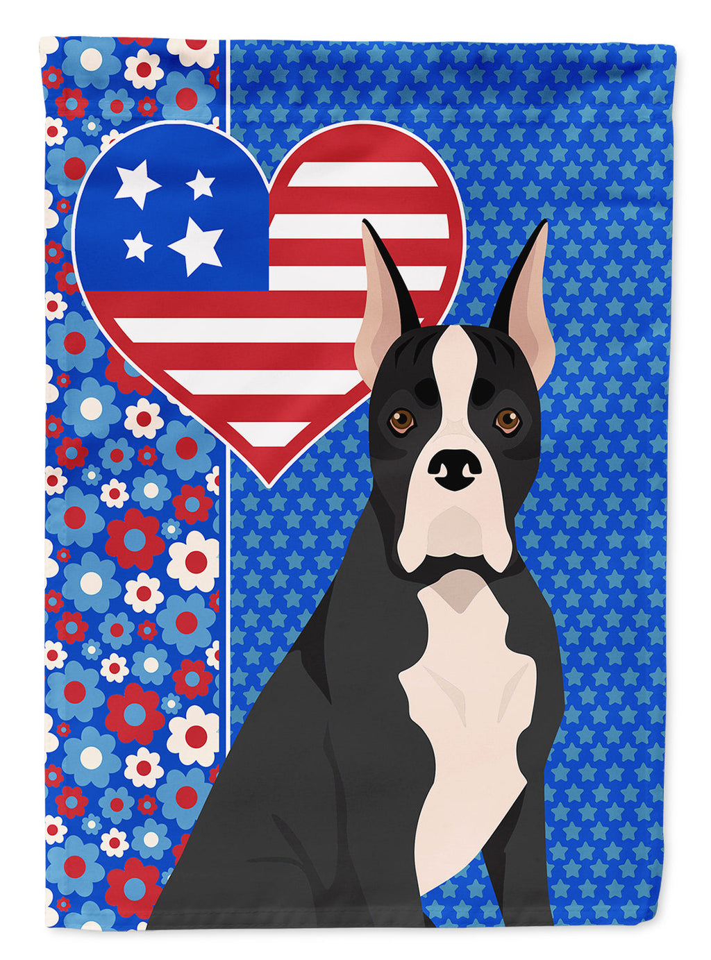 Black Boxer USA American House Flag 28x40 Porch Sleeve Pole Decorative Outside Yard Banner Artwork Wall Hanging, Polyester