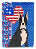 Black Boxer USA American House Flag 28x40 Porch Sleeve Pole Decorative Outside Yard Banner Artwork Wall Hanging, Polyester