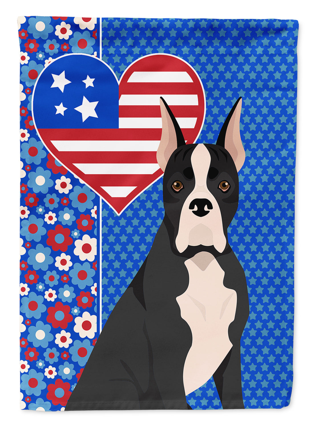 Black Boxer USA American House Flag 28x40 Porch Sleeve Pole Decorative Outside Yard Banner Artwork Wall Hanging, Polyester
