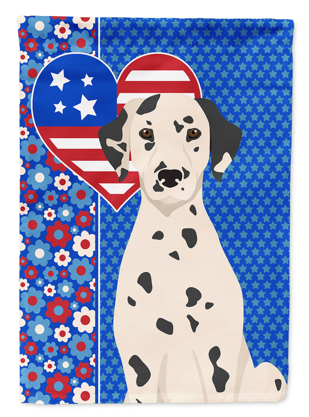 Dalmatian USA American House Flag 28x40 Porch Sleeve Pole Decorative Outside Yard Banner Artwork Wall Hanging, Polyester