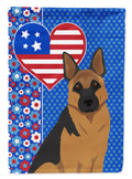 Black and Tan German Shepherd USA American House Flag 28x40 Porch Sleeve Pole Decorative Outside Yard Banner Artwork Wall Hanging, Polyester