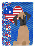 Fawn Great Dane USA American House Flag 28x40 Porch Sleeve Pole Decorative Outside Yard Banner Artwork Wall Hanging, Polyester