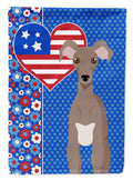 Fawn Italian Greyhound USA American House Flag 28x40 Porch Sleeve Pole Decorative Outside Yard Banner Artwork Wall Hanging, Polyester