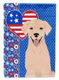Yellow Labrador Retriever USA American House Flag 28x40 Porch Sleeve Pole Decorative Outside Yard Banner Artwork Wall Hanging, Polyester