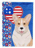 Fawn Cardigan Corgi USA American House Flag 28x40 Porch Sleeve Pole Decorative Outside Yard Banner Artwork Wall Hanging, Polyester