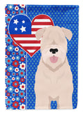 Soft Coated Wheaten Terrier USA American House Flag 28x40 Porch Sleeve Pole Decorative Outside Yard Banner Artwork Wall Hanging, Polyester