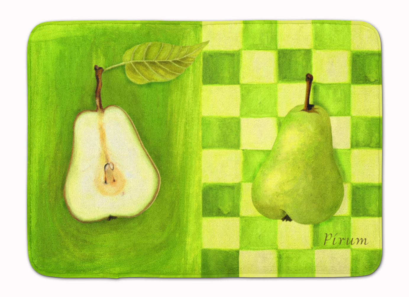 Pear by Ute Nuhn Memory Foam Kitchen Mat Machine Washable Anti-Fatigue Cushion Comfort Bath or Kitchen Rug