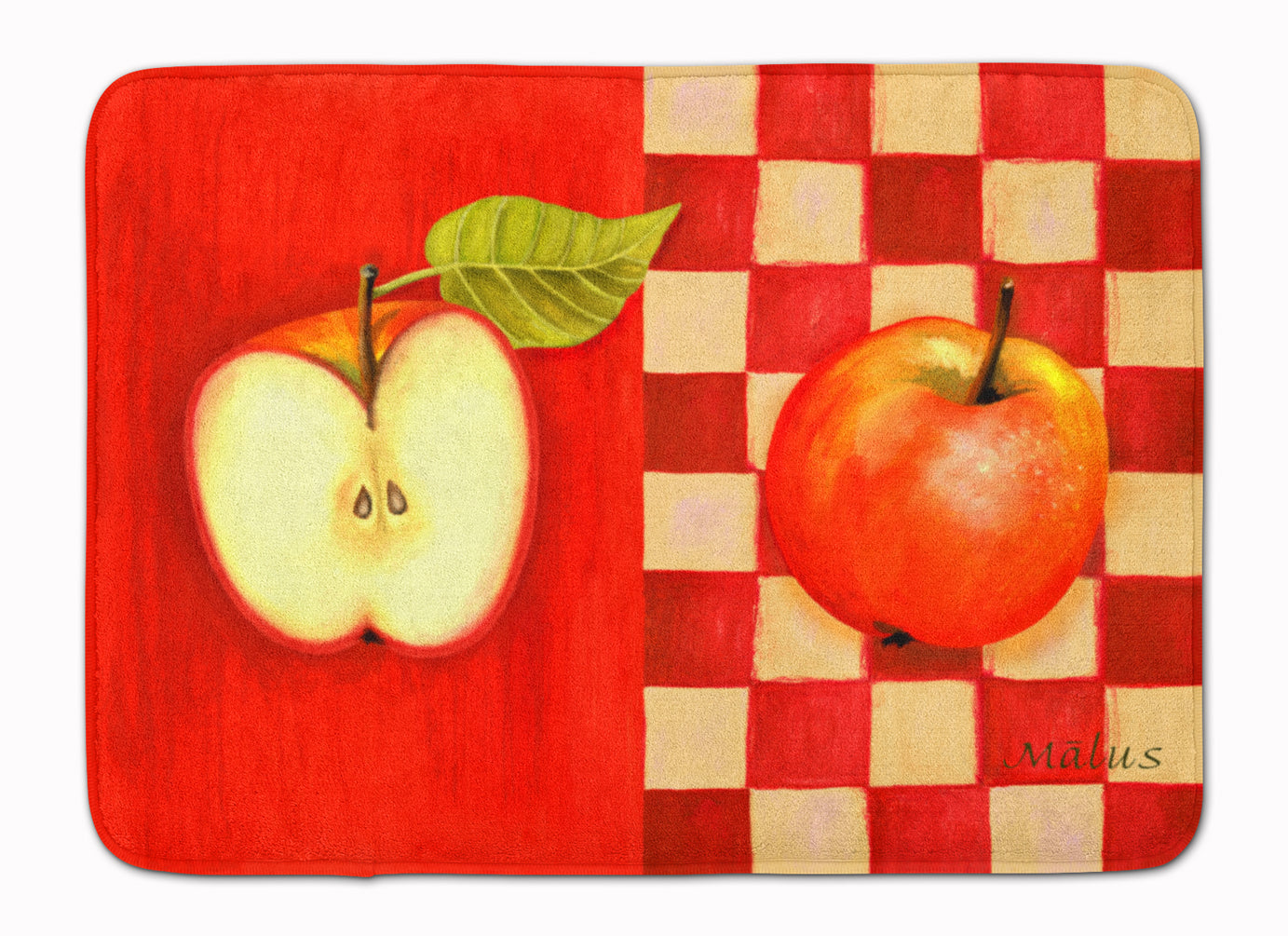 Apple by Ute Nuhn Memory Foam Kitchen Mat Machine Washable Anti-Fatigue Cushion Comfort Bath or Kitchen Rug