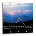 3dRose Houk Photography - Christian – Inspirational Psalm - Wall Clocks (DPP_218867)