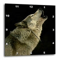 3dRose Wild Animals - Timber Wolf - Wall Clocks (DPP_724)