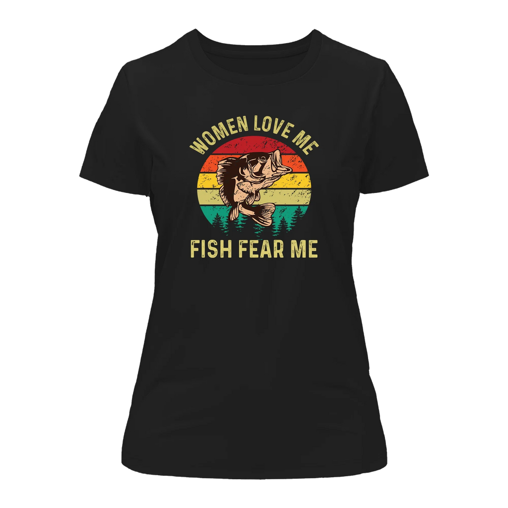 Women Love Me Fish Hate Me T-Shirt for Women