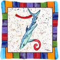 Beach and Seafood Letter Z Decorative Throw Pillow 14x14 Indoor Outdoor Accent Cushion, Fabric Cover with Insert for Sofa, Bed, Porch & Living Room