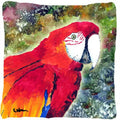 Parrot  Parrot Head Decorative Throw Pillow 14x14 Indoor Outdoor Accent Cushion, Fabric Cover with Insert for Sofa, Bed, Porch & Living Room
