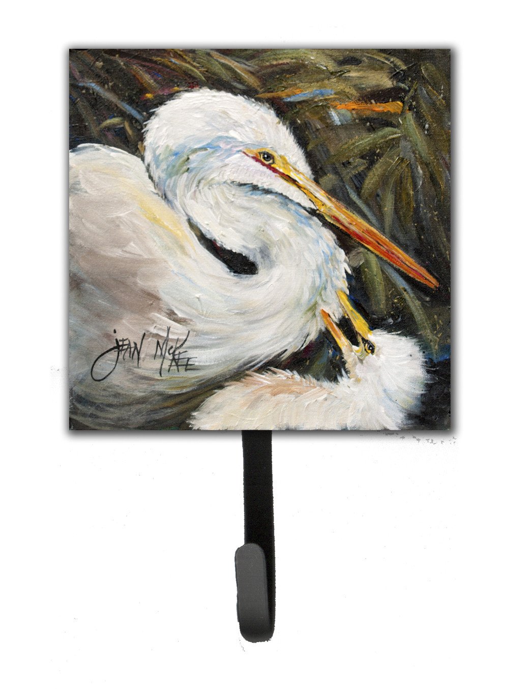 White Egret Leash or Key Holder Wall Hooks, Key Hooks Holder, Coat Rack Wall Mount, Coat Hooks, Hooks for Hanging Keys, Towels, Aprons, Leashes