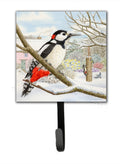 Spotted Woodpecker by Sarah Adams Leash or Key Holder Wall Hooks, Key Hooks Holder, Coat Rack Wall Mount, Coat Hooks, Hooks for Hanging Keys, Towels, Aprons, Leashes