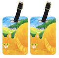 Big Orange Tabby Cat on the Golf Course Luggage Tag