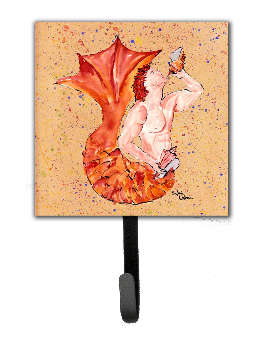 Red Headed Ginger Merman Leash or Key Holder Wall Hooks, Key Hooks Holder, Coat Rack Wall Mount, Coat Hooks, Hooks for Hanging Keys, Towels, Aprons, Leashes