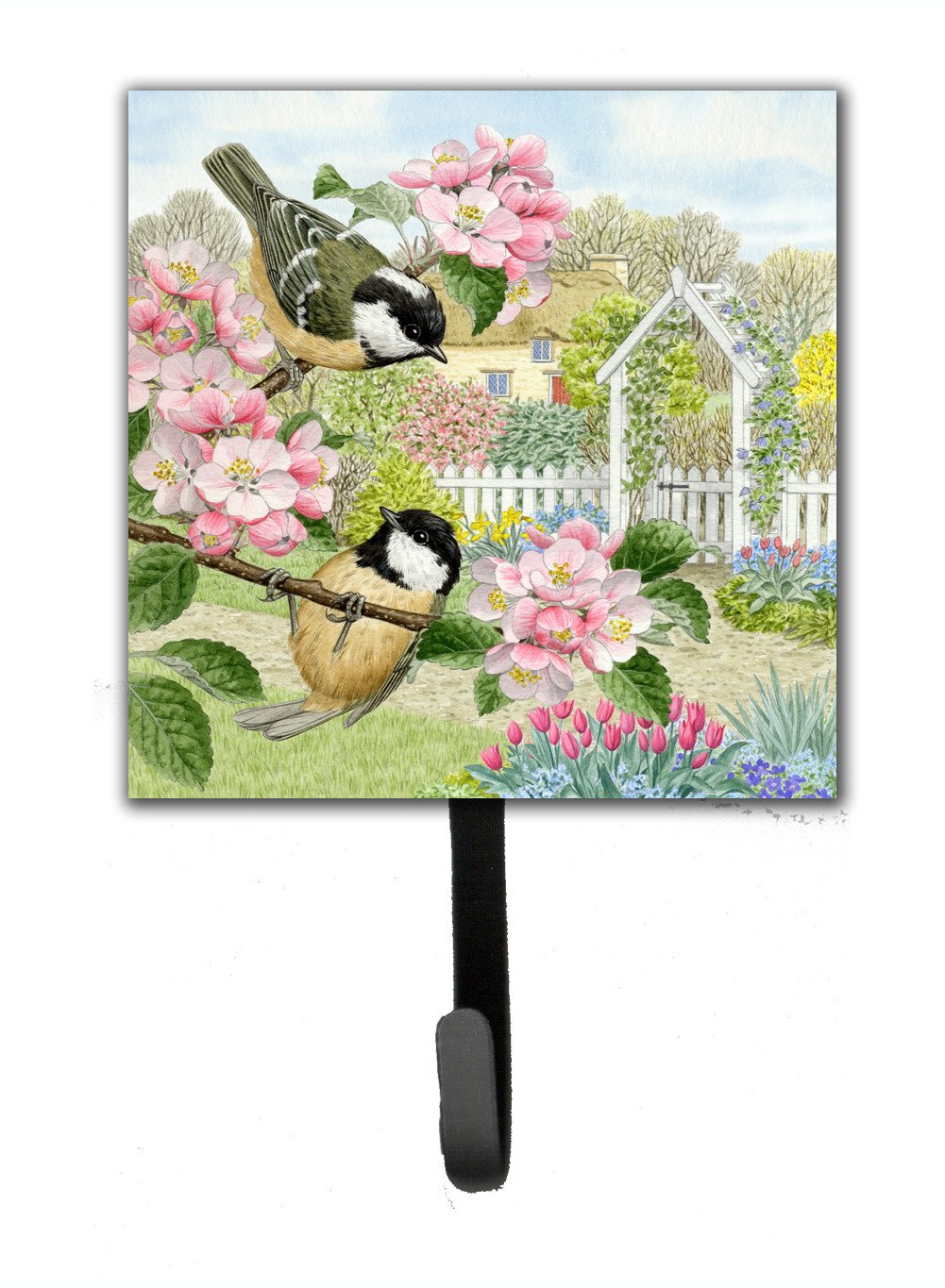 Coal Tits by Sarah Adams Leash or Key Holder Wall Hooks, Key Hooks Holder, Coat Rack Wall Mount, Coat Hooks, Hooks for Hanging Keys, Towels, Aprons, Leashes