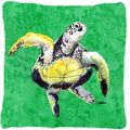 Turtle Decorative Throw Pillow 14x14 Indoor Outdoor Accent Cushion, Fabric Cover with Insert for Sofa, Bed, Porch & Living Room