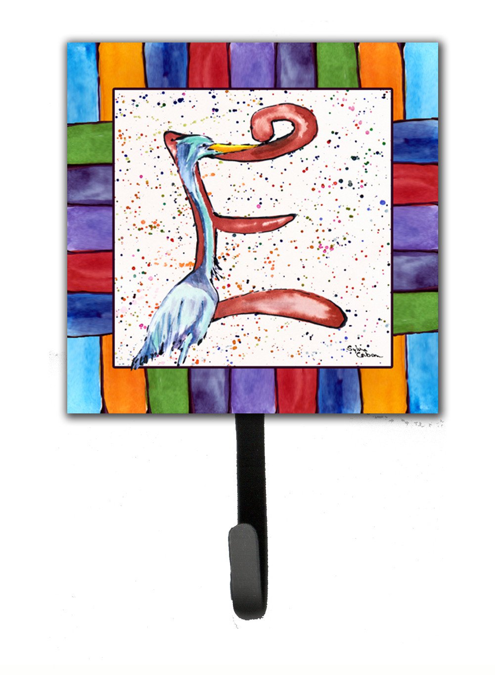 Beach and Seafood Letter E Leash or Key Holder Wall Hooks, Key Hooks Holder, Coat Rack Wall Mount, Coat Hooks, Hooks for Hanging Keys, Towels, Aprons, Leashes