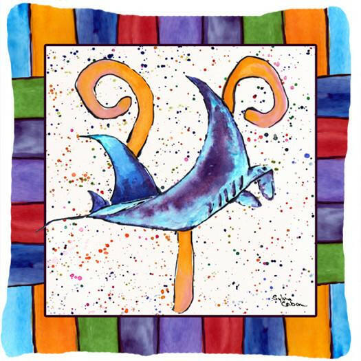 Beach and Seafood Letter Y Decorative Throw Pillow 14x14 Indoor Outdoor Accent Cushion, Fabric Cover with Insert for Sofa, Bed, Porch & Living Room
